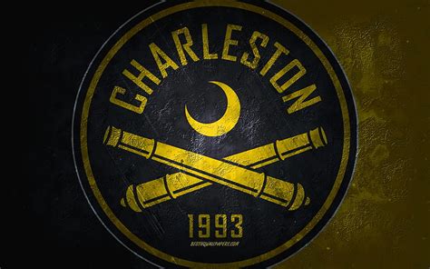 Charleston Battery, American soccer team, yellow background, Charleston Battery logo, HD ...