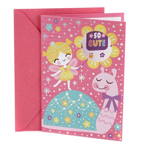 Hallmark Birthday Card for Kids (Fairy and Snail with Stickers ...