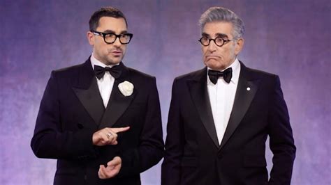 Emmys 2024 Co-Hosts Dan Levy & Eugene Levy Joke About Eyebrows In First ...