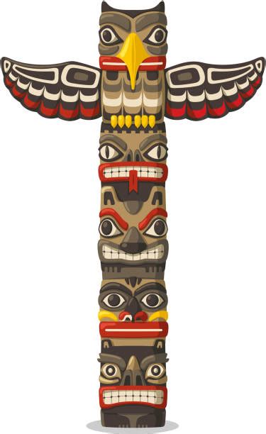 Totem Pole Clip Art, Vector Images & Illustrations - iStock