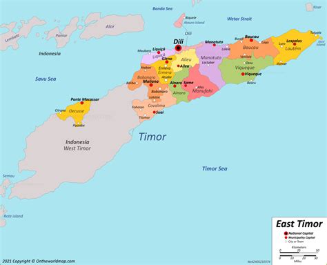 East Timor Maps | Detailed Maps of Democratic Republic of Timor-Leste (East Timor)