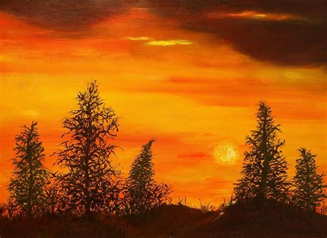 Silhouette Forest Painting by Rick Carbonell - Pixels