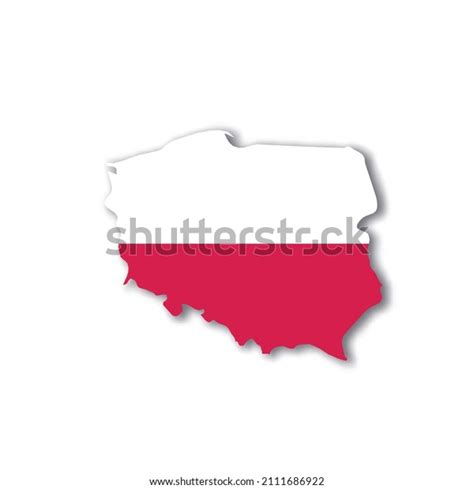 Poland National Flag Shape Country Map Stock Vector (Royalty Free) 2111686922 | Shutterstock