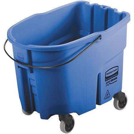 Rubbermaid Commercial Mop Bucket, 35 gal. Capacity, Blue, Plastic 2064904 | Zoro