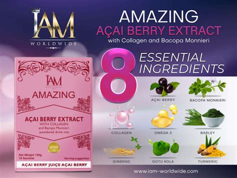 Amazing Acai Berry Extract with Collagen and Bacopa Monnieri - IAM Worldwide Bacolod Business Center