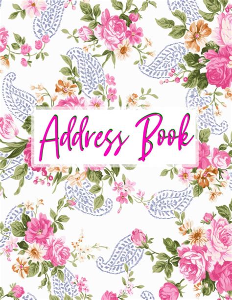 Address Book: Address Book For Seniors Large Print | Address Book 8 1/2 ...