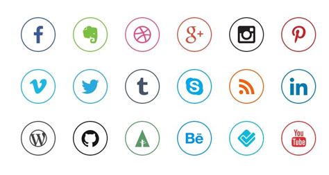 Free Mini Rounded Social Icon Set - TitanUI