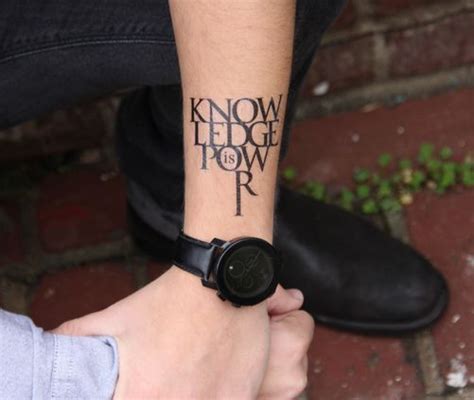 Knowledge Is Power - temporary tattoo