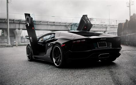 Black Lamborghini Aventador wallpaper | 1920x1200 | #16289