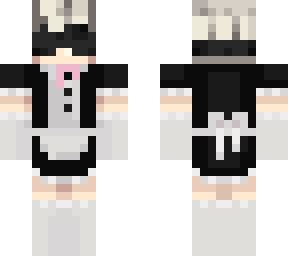 gojo satoru maid | Minecraft Skins