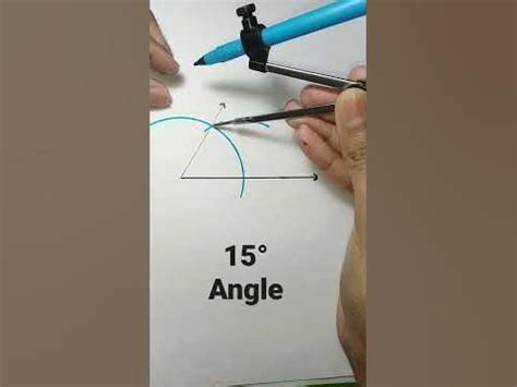 15 degree angle with compass - YouTube