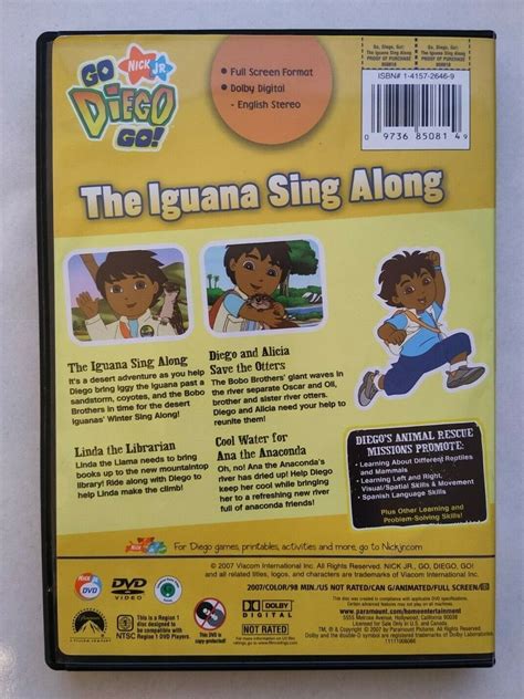 Go, Diego, Go - The Iguana Sing Along (DVD, 2007) | eBay