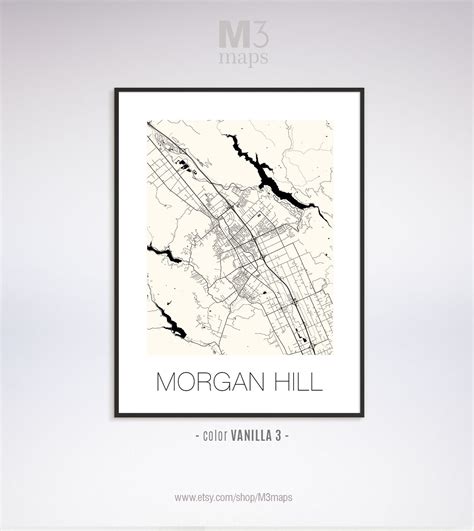 Morgan Hill California Morgan Hill CA map Morgan Hill map | Etsy