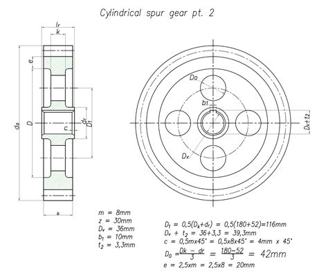 Cylindrical Spur Gear 02