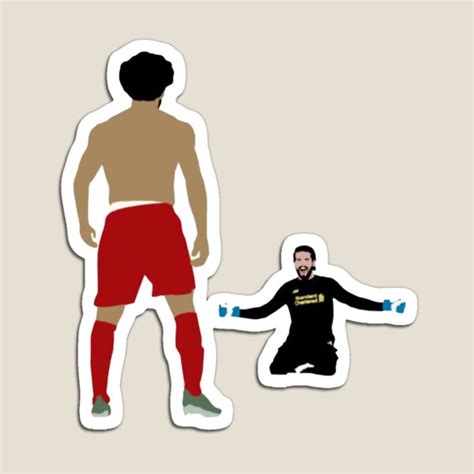 Mo Salah and Alisson Becker Liverpool FC Fridge Magnet - Best Soccer Souvenir Shop