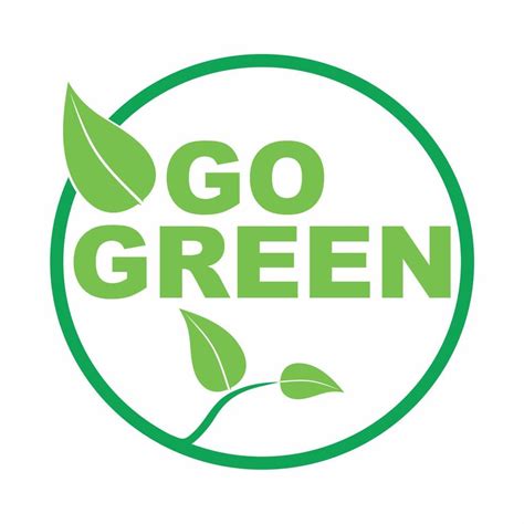 Go green logo design vector 14895295 Vector Art at Vecteezy