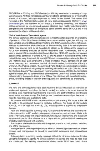 New anticoagulants (dabigatran, apixaban, rivaroxaban) for stroke prevention in atrial ...