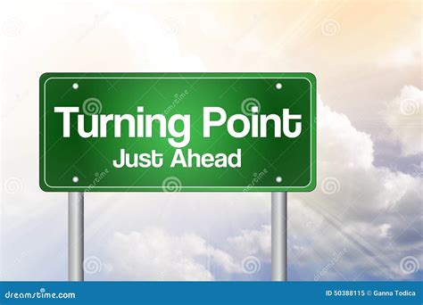 Turning Point Green Road Sign Stock Illustration - Image: 50388115