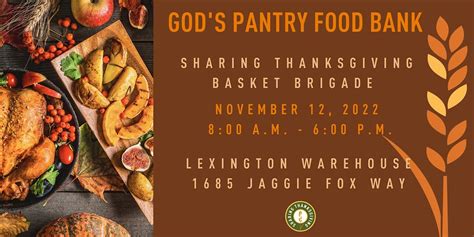 GODS PANTRY FOOD BANK | SHARING THANKSGIVING | BASKET BRIGADE - LE, God ...