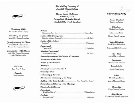 Church Wedding Program Template - jenniemarieweddings