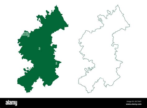 Vizianagaram district (Andhra Pradesh State, Republic of India) map vector illustration ...