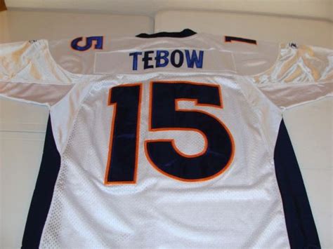 #15 TIM TEBOW Denver Broncos NFL QB White Throwback Jersey | Lone Star Throwbacks