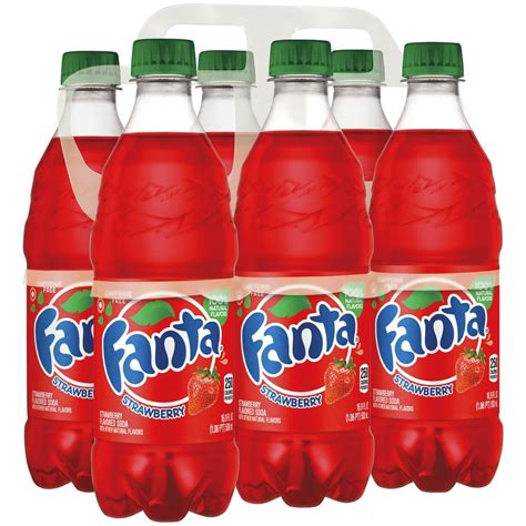 Fanta Strawberry Soda Fruit Flavored Soft Drink, 16.9 fl oz, 6 Pack - Walmart.com - Walmart.com