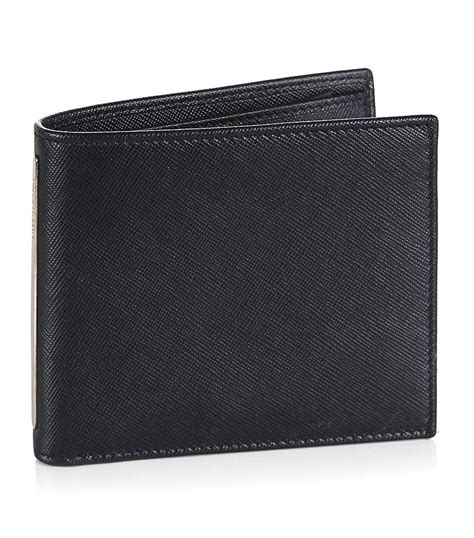 Giorgio Armani Bifold Wallet in Black for Men (silver) | Lyst