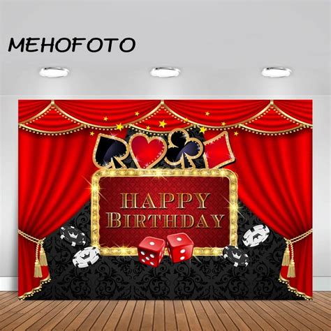 MEHOFOTO Casino Party Backdrop Poker Las Vegas Birthday Party Theme ...