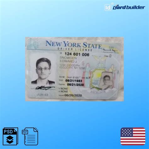 New York Drivers License Template