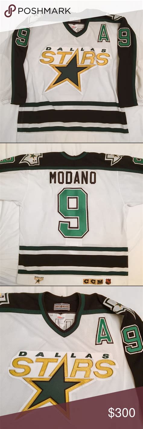 Mike Modano Dallas Stars Hockey jersey Just reduced! Rare 90's Authentic Mike Modano #9 vintage ...