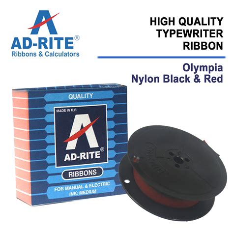 TYPEWRITER RIBBON AD-RITE OLYMPIA TYPEWRITER RIBBON INK RIBBON NYLON BLACK/RED | Lazada PH