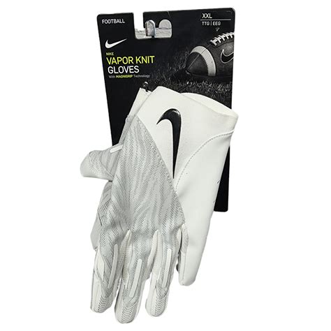 Nike Men's Unisex White Vapor Knit Magnagrip Football Receiver Gloves ...