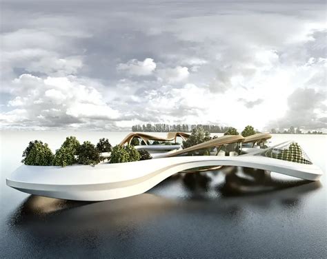 Futuristic Floating Gardens Concept Serves as A Green Space for ...