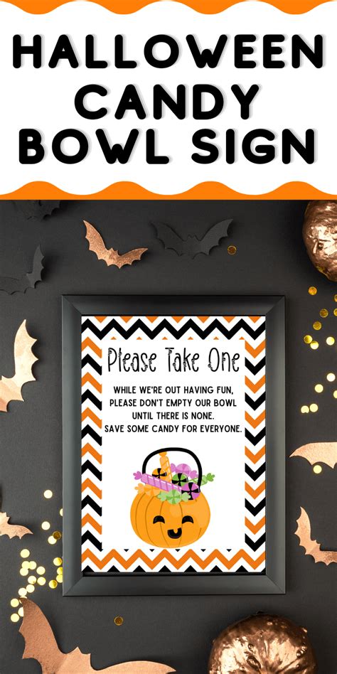 Free Printable Please Take One Halloween Sign - Cassie Smallwood