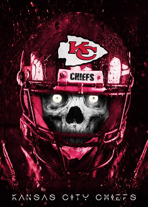 Kansas City Chiefs Skull Art Digital Art by William Ng - Fine Art America