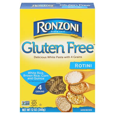 Ronzoni Gluten Free Rotini, 12 oz, Non-GMO, Vegan, 4-Grain White Pasta - Walmart.com