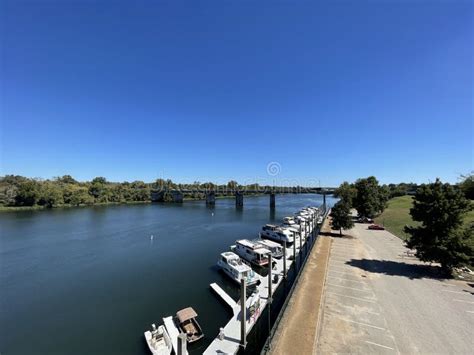 Augusta Ga Jefferson Davis Bridge Memorial Riverwalk Parking Area Stock ...