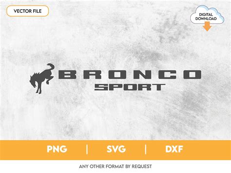 Ford Bucking Bronco Sport Digital Logo Vector DXF PNG SVG - Etsy