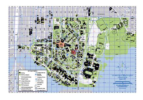 University of Washington - Seattle Campus Map - Seattle Washington ...