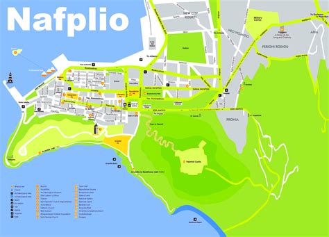 Nafplio sightseeing map