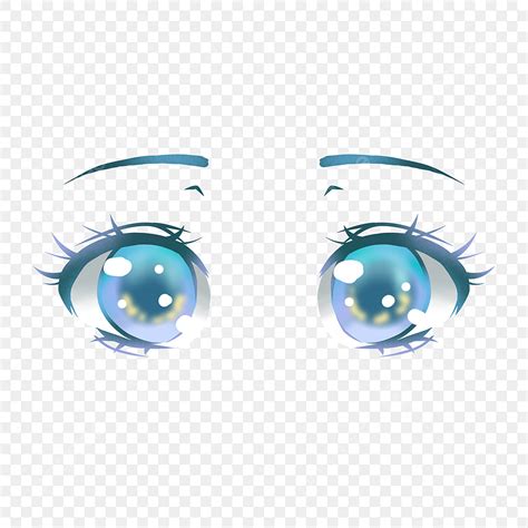 Character Eyes PNG Image, Cartoon Anime Character Blue Eyes, Anime ...