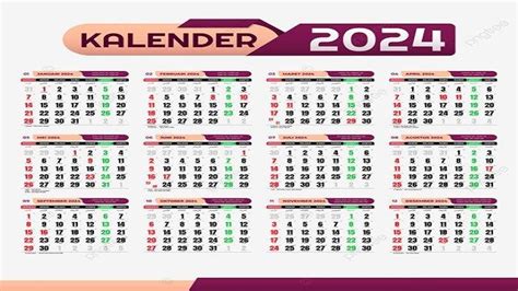 Kalender 2024 Daftar Hari Cuti Bersama dan Tanggal Merah, Bulan Berapa Tidak Ada Tanggal Merah ...