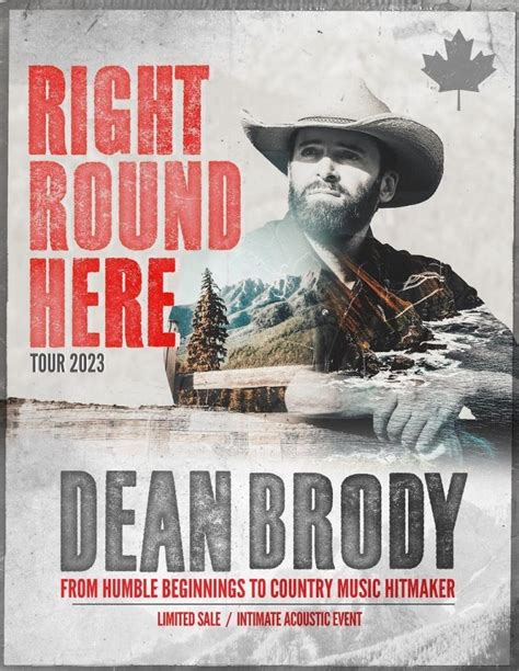 Dean Brody Announces Right Round Here Acoustic Tour