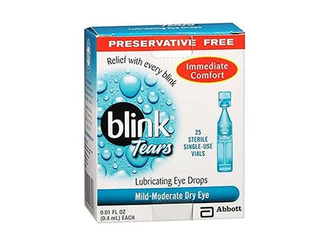 Blink Tears Lubricating Eye Drops Mild-Moderate Dry Eye, 25 Count ...