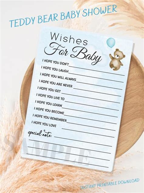 Bear Baby Shower Games Set - Instant Download