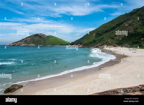 Praia do Meio Beach near Grumari, Rio de Janeiro, Brazil Stock Photo ...