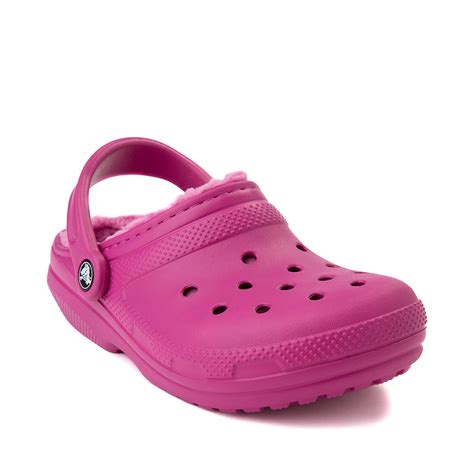 Crocs Classic Fuzz-Lined Clog - Fuchsia Fun | Journeys