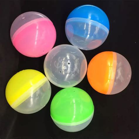 100mm Plastic Capsule Toy Capsules For Vending Empty Half Clear Half Colored Plastic Toys Ball ...