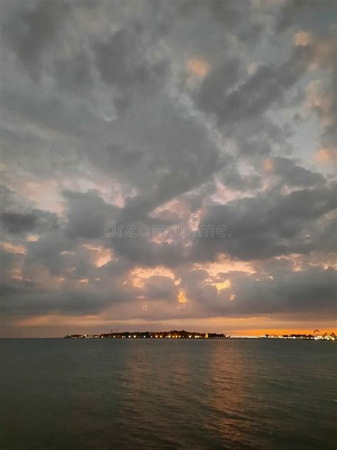 A Beautiful View of the Sunset on the Jeddah Corniche. Stock Image ...